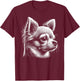 Cute Chihuahua - Head Portrait in Drawing Style , black T-Shirt - T-Shirt | Maroon