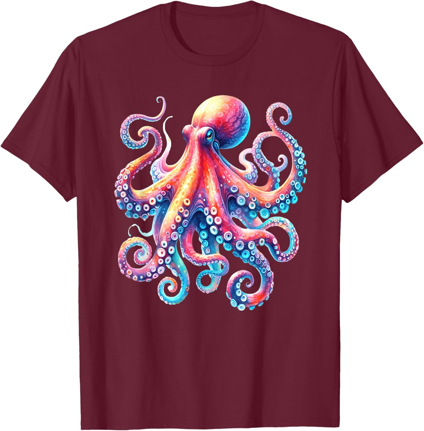 Octopus T-Shirt - T-Shirt | Maroon