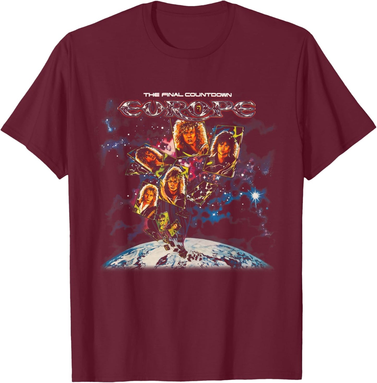 Europe The Final Countdown T-Shirt - T-Shirt | Maroon