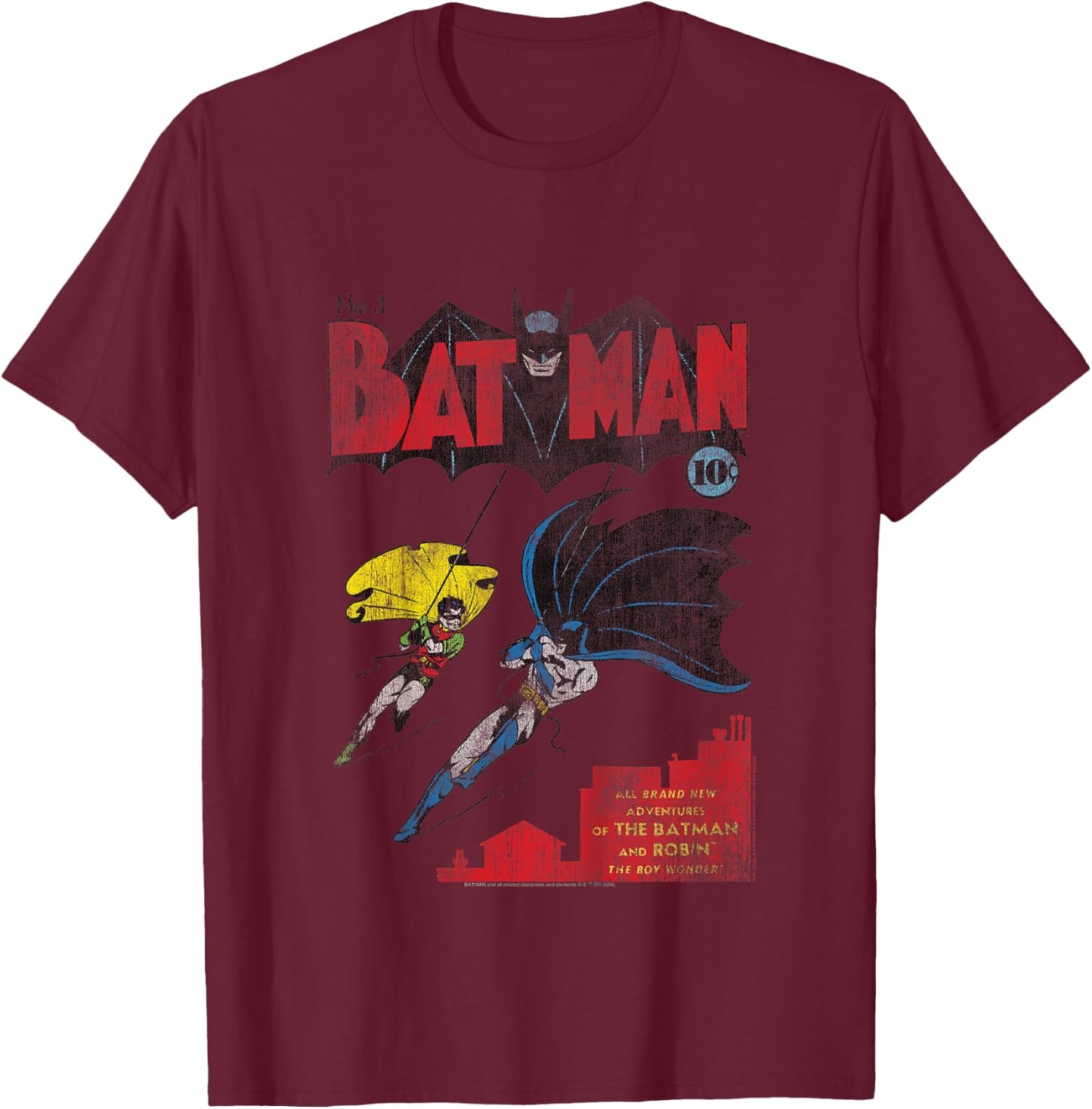 Kids Batman Issue 1 Cover Camiseta T-Shirt - T-Shirt | Maroon