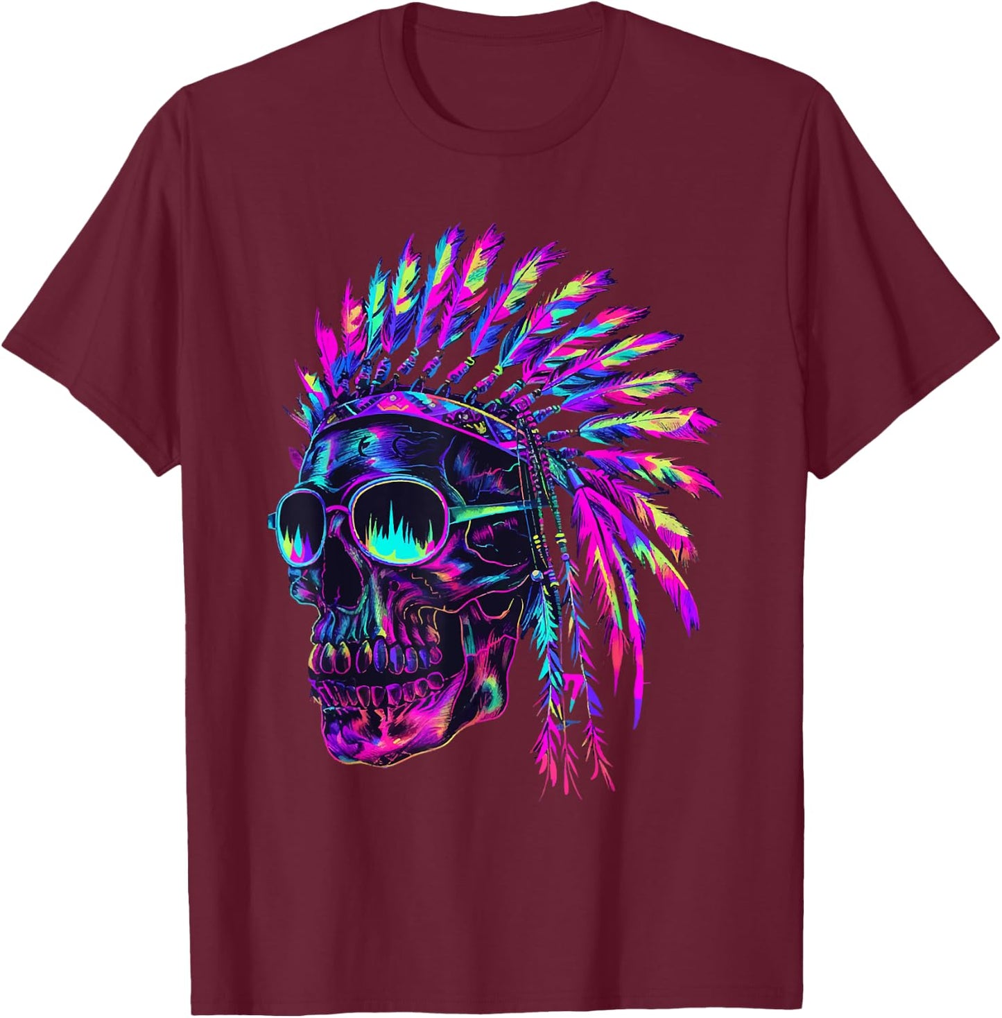 Indian Head Jewellery - Indian Gift , Black, S T-Shirt - T-Shirt | Maroon