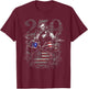 Abraham Lincoln 4th July Abe Lincoln Playing Drums 250 Years T-Shirt - T-Shirt | Maroon