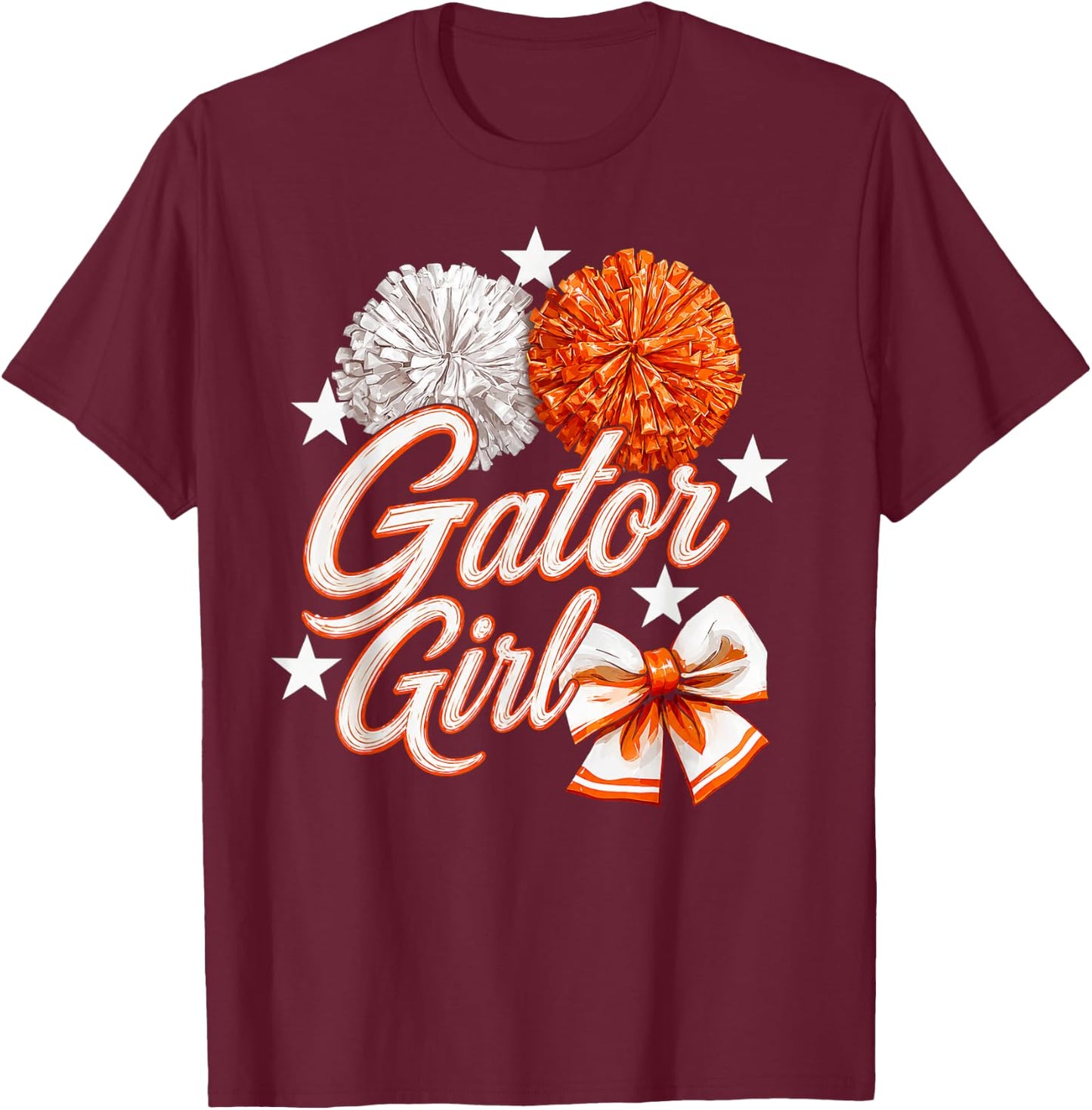 Gator Girl High School Sports Fan Team Spirit Mascot T-Shirt - T-Shirt | Maroon