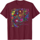 Floral Psych RN Psychiatric Nurse Mental Health Nursing Week T-Shirt - T-Shirt | Maroon