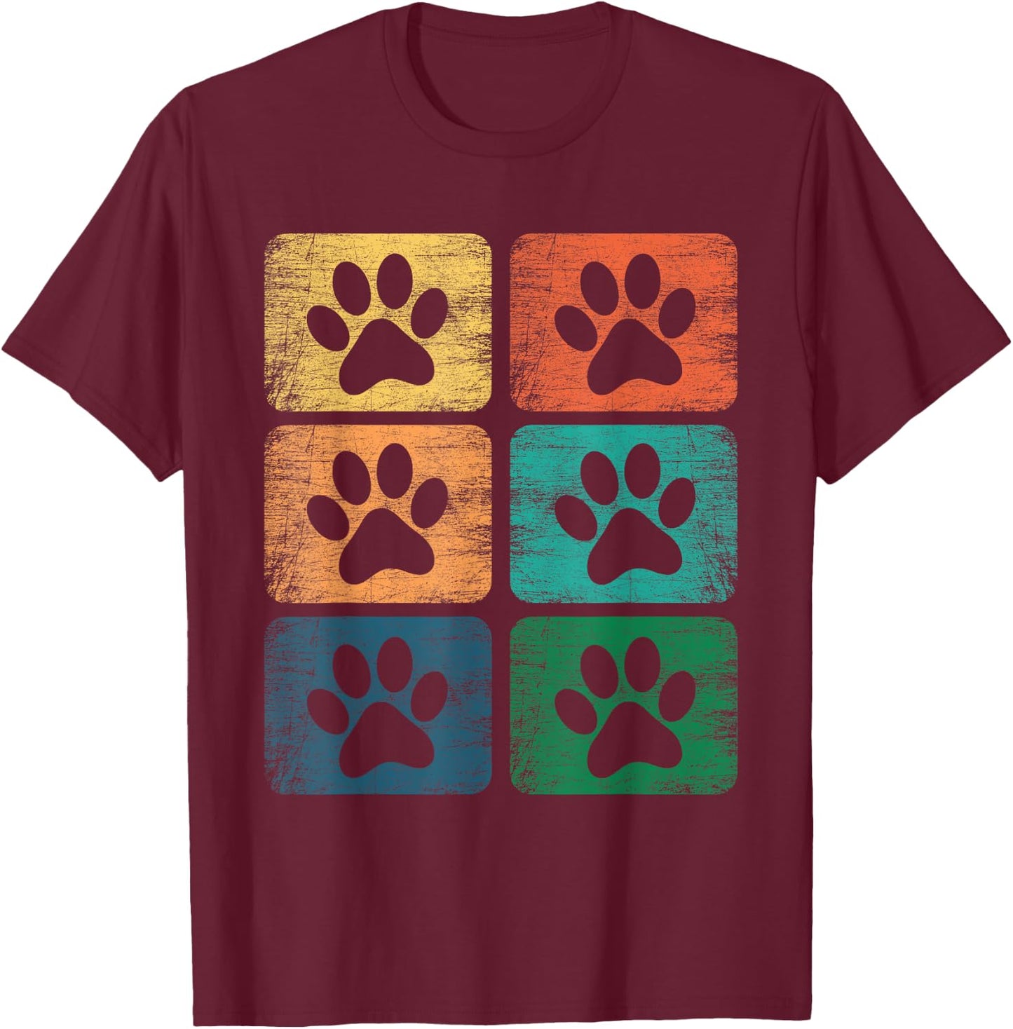 Hunde Hundepfote Hundebesitzer Hundeliebhaber Pfote T-Shirt - T-Shirt | Maroon