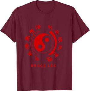 Bruce Lee Jeet Kune Do Red Emblem T-Shirt - T-Shirt | Maroon