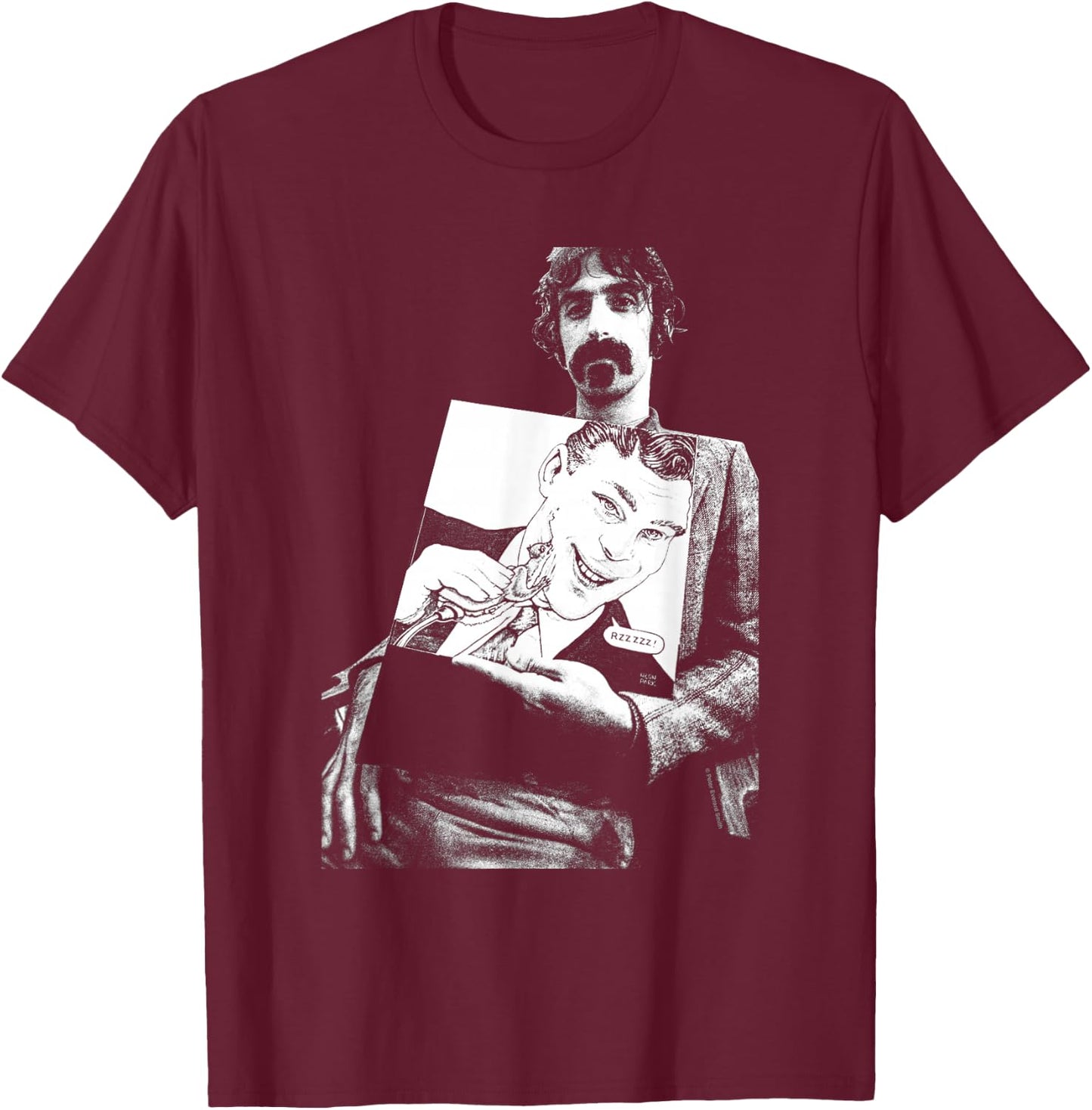Frank Zappa Weasels Ripped My Flesh Record by Everard Smith T-Shirt - T-Shirt | Maroon