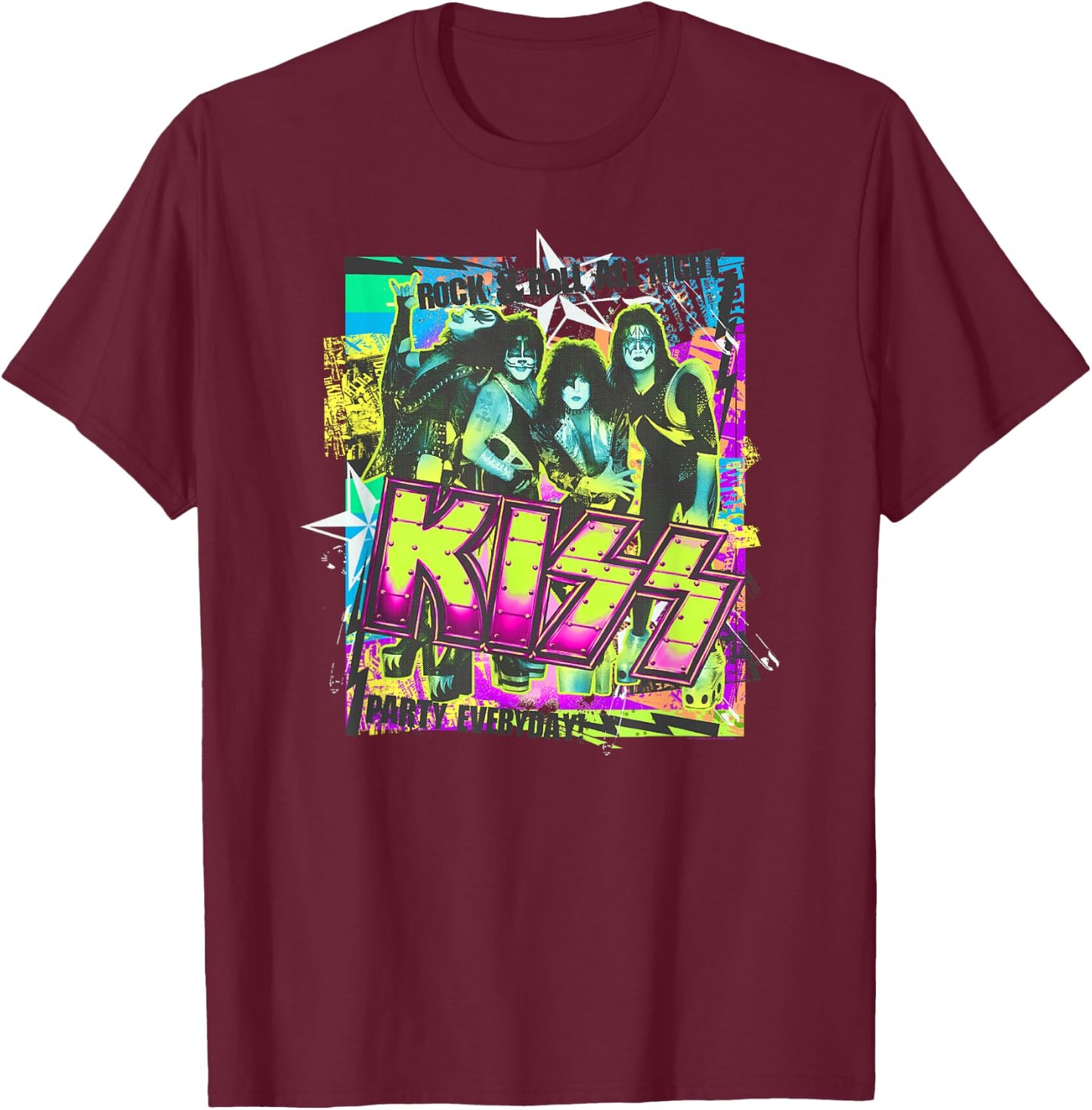 KISS - Everyday Party T-Shirt - T-Shirt | Maroon