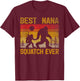 Best Nana Squatch Ever Sasquatch Bigfoot Father's Day T-Shirt - T-Shirt | Maroon