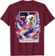 The Audacity Tarot Mermaid Skeleton Messy Bun Rainbow Boba T-Shirt - T-Shirt | Maroon