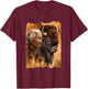 Native American Woman With Buffalo Or Bison T-Shirt - T-Shirt | Maroon
