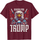 Epic USA Flag Eagle Bikers For Trump 2024 Kids Men T-Shirt - T-Shirt | Maroon