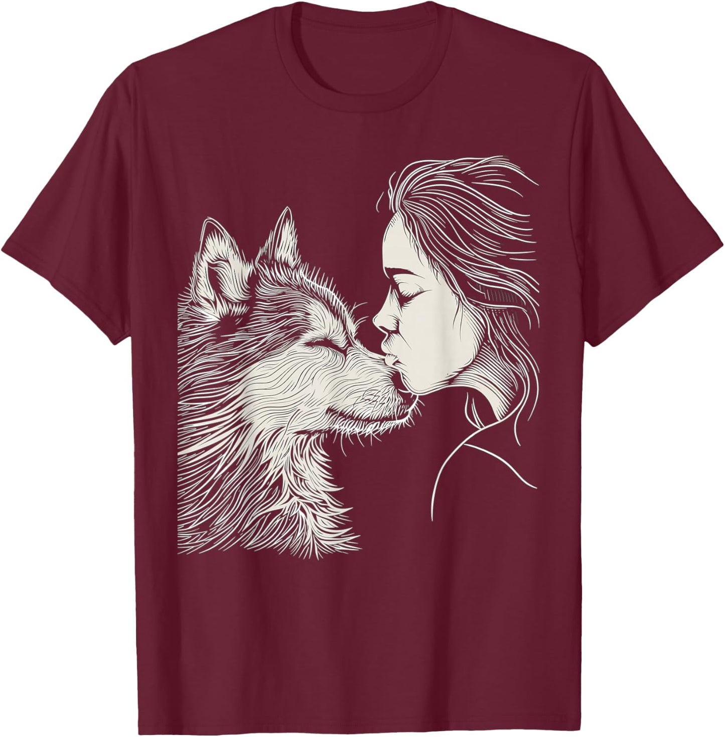 Alaskan Malamute Mom Malamute Dog Art Mother's Day Men Women T-Shirt - T-Shirt | Maroon