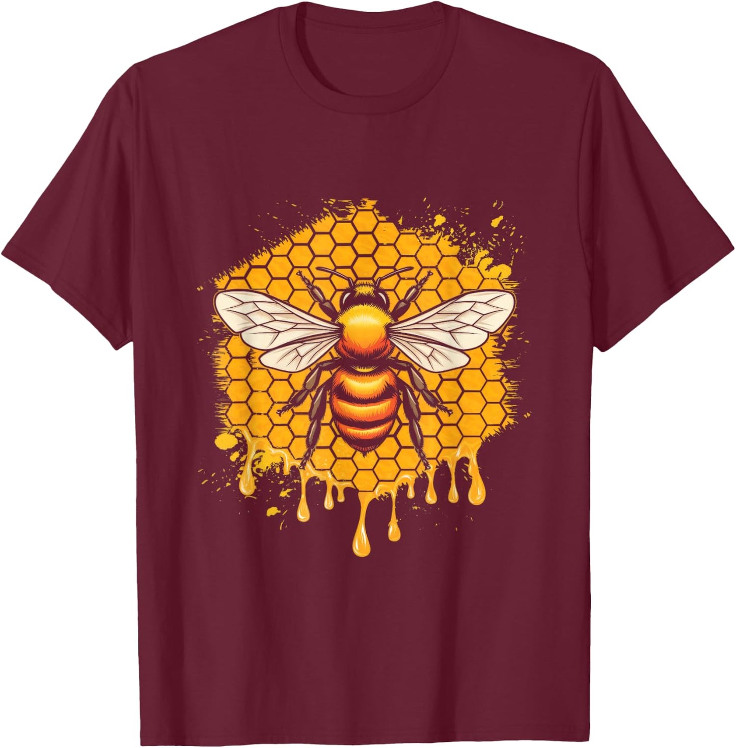 Bee Lover Insect Lover Hobbyist Artwork T-Shirt - T-Shirt | Maroon