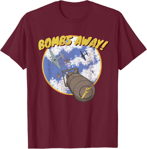 B-17 Classic Vintage Aviation Bomber Distressed F-Bomb T-Shirt - T-Shirt | Maroon