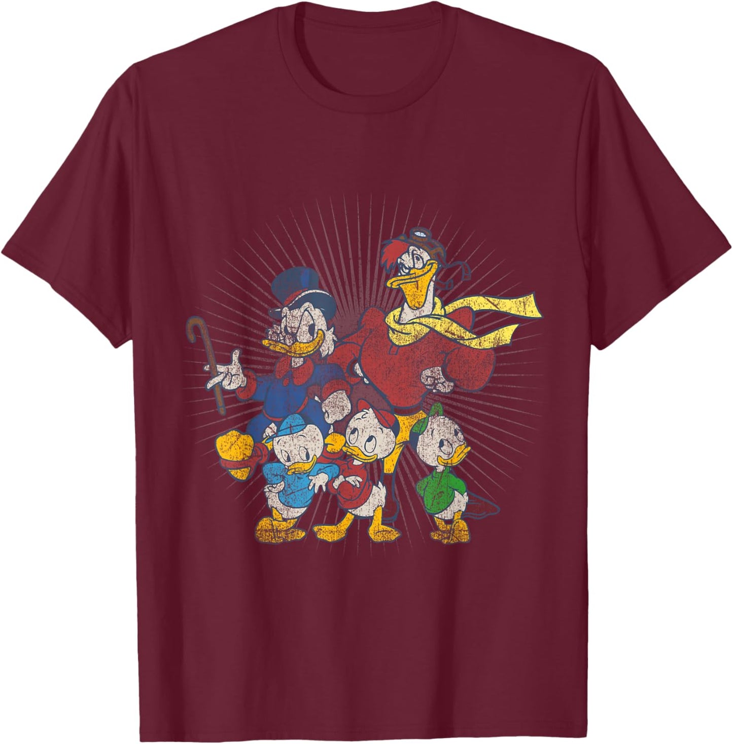 Disney - Ducktales Group T-Shirt - T-Shirt | Maroon