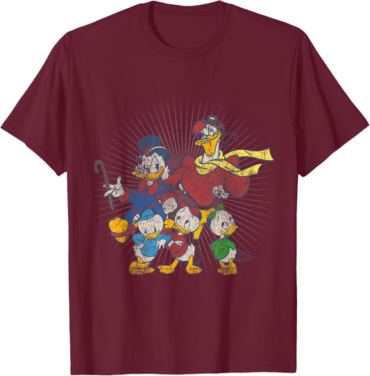 Disney - Ducktales Group T-Shirt - T-Shirt | Maroon