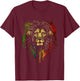 Rasta Reggae Lion Of Judah Rastafarian Pride Reggae Music T-Shirt - T-Shirt | Maroon