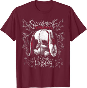 Spookscene "Alone In Patches" Emo Bunny Voodoo Doll Alt Goth T-Shirt - T-Shirt | Maroon