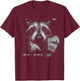 Funny Raccoon Eating Crab Rangoon Feral Security Camera Joke T-Shirt - T-Shirt | Maroon