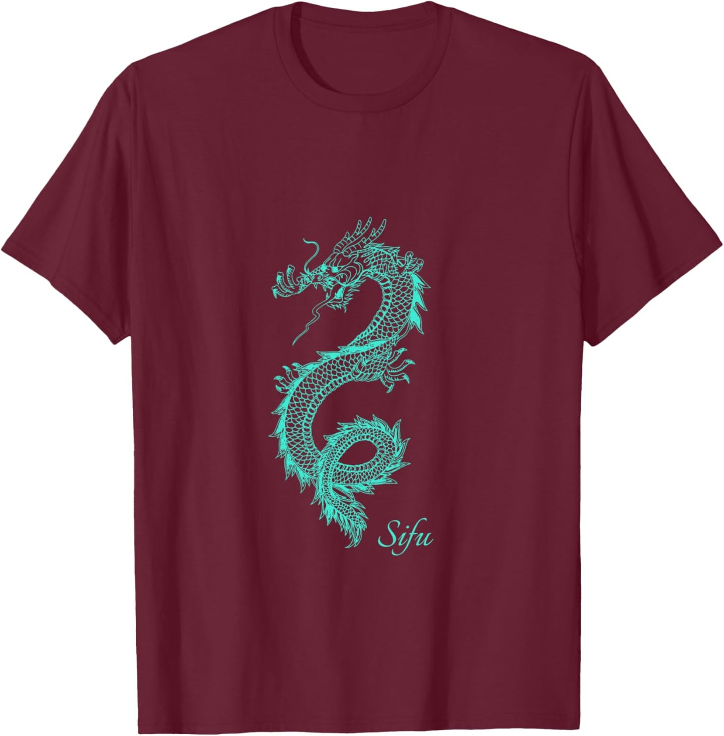 Dragon Sifu Tai Chi & Qi Gong Instructor , Black, S T-Shirt - T-Shirt | Maroon