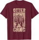 Otter Otter Gang T-Shirt - T-Shirt | Maroon