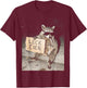 Leck Eier Lustiger Waschbär mit frecher Haltung T-Shirt - T-Shirt | Maroon