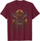American Bison Portrait Buffalo T-Shirt - T-Shirt | Maroon