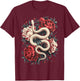 Year Of The Snake 2025 Cool Snake Graphic Art T-Shirt - T-Shirt | Maroon