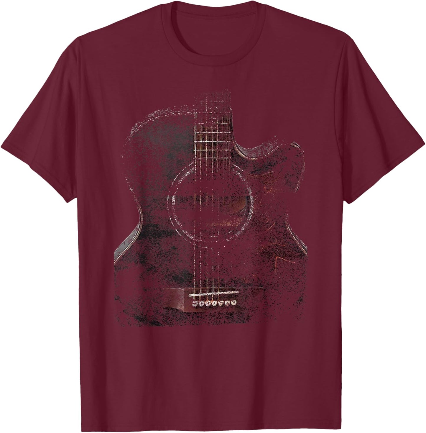 Western Akustik Gitarre I Akustische Gitarre T-Shirt - T-Shirt | Maroon