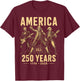 Benjamin Franklin George Washington Abraham Lincoln America T-Shirt - T-Shirt | Maroon