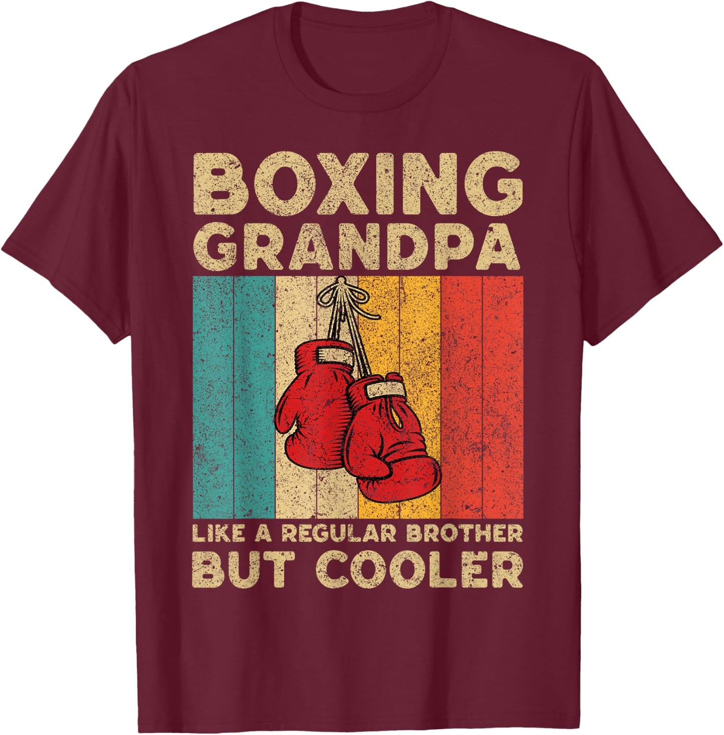 Boxing Husband Vintage Boxing Boxer T-Shirt - T-Shirt | Maroon