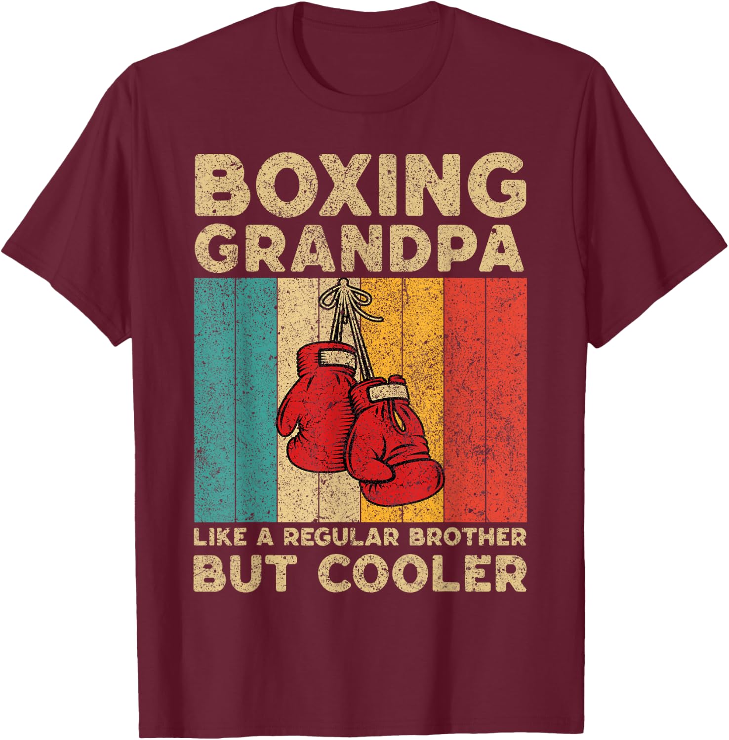 Boxing Husband Vintage Boxing Boxer T-Shirt - T-Shirt | Maroon