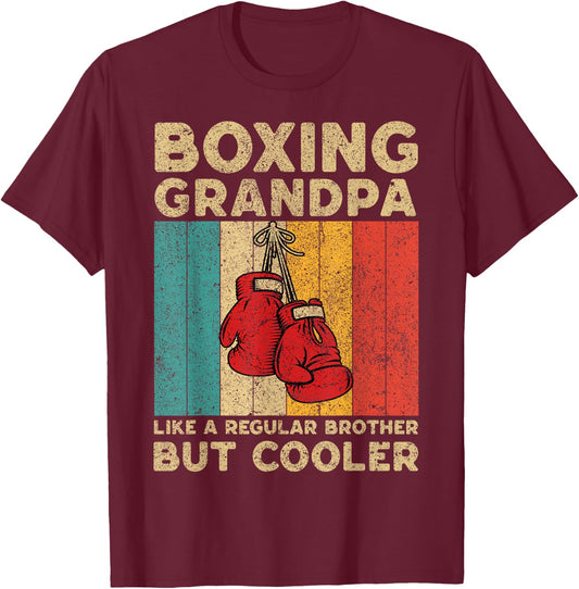 Boxing Husband Vintage Boxing Boxer T-Shirt - T-Shirt | Maroon