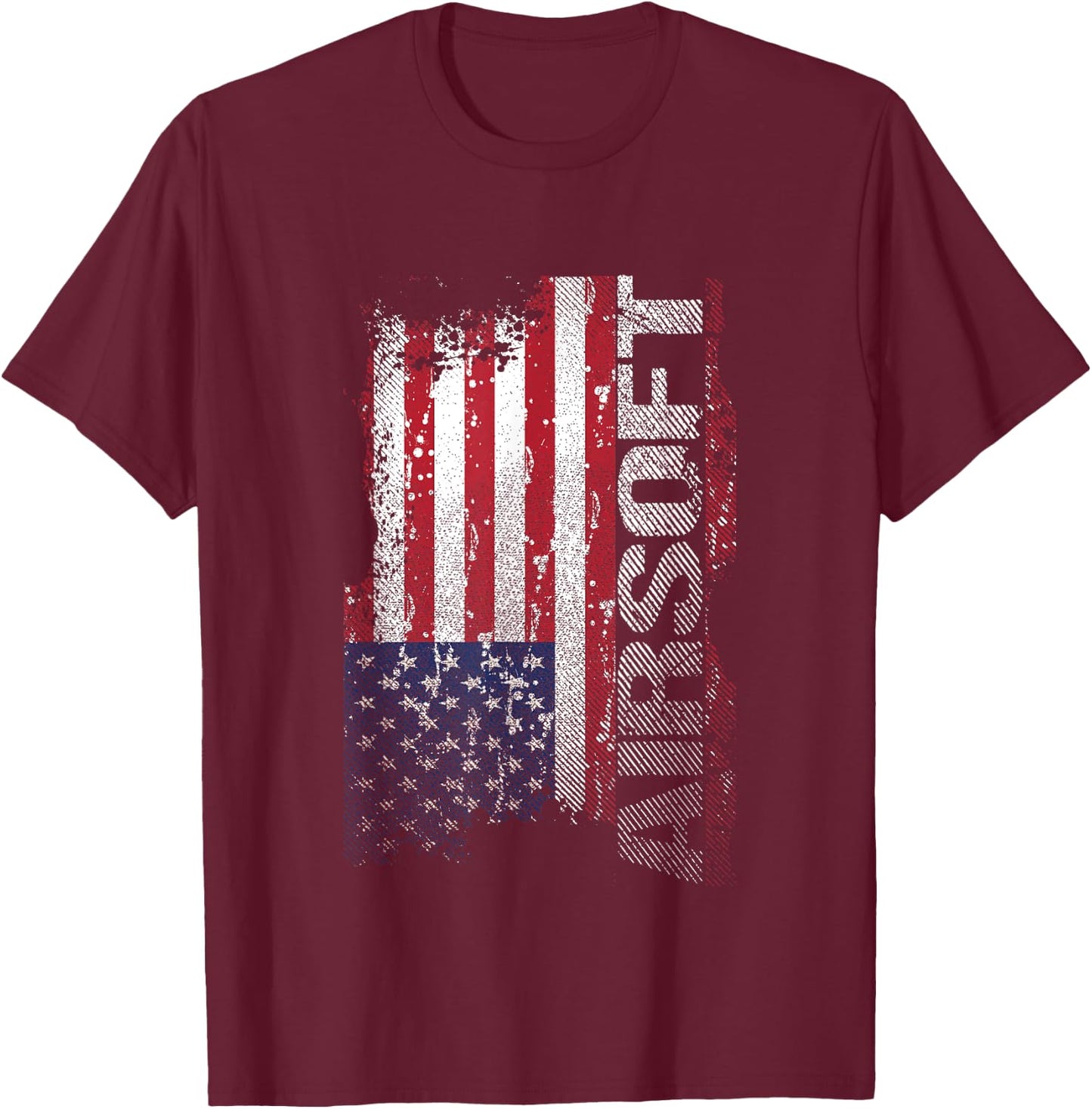 USA Flag Airsoft Shooting Sports Game Gift T-Shirt - T-Shirt | Maroon