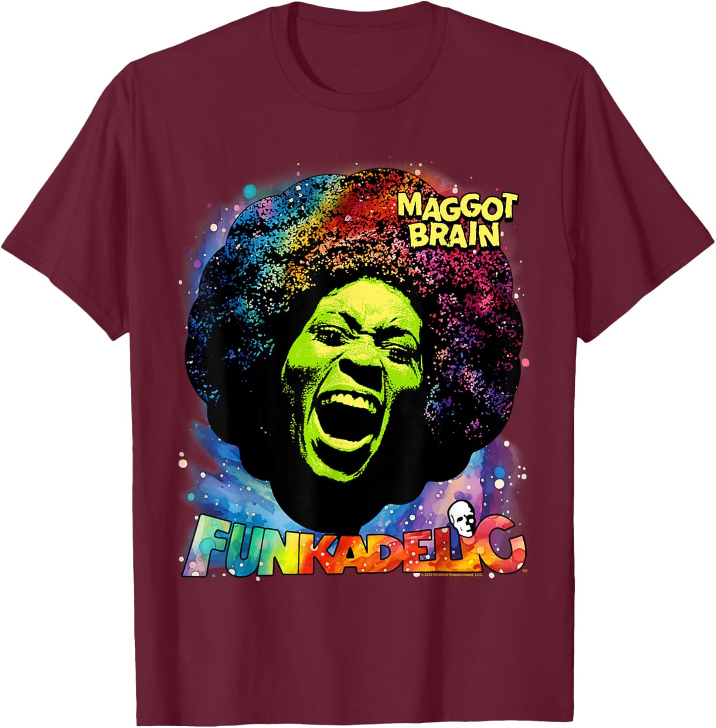 Popfunk George Clinton Funky Maggot Brain Schwarz Kinder/Erwachsene Kurzarm V-Ausschnitt S EU 42b6162e-c229-4ac8-9b6a-1bde410bd8ef T-Shirt - T-Shirt | Maroon