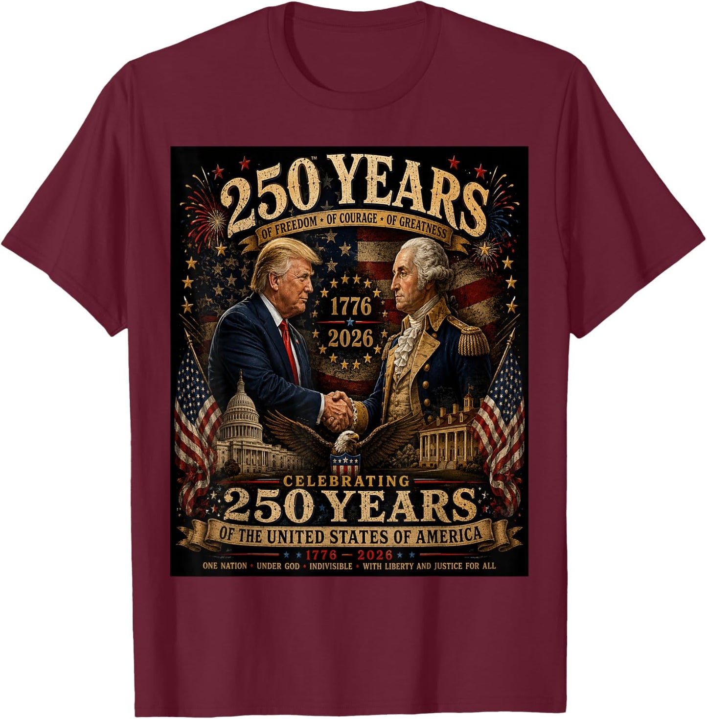 George Washington Donald Trump It's Only Treason If You Lose T-Shirt - T-Shirt | Maroon