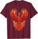 Flaming Dragon Mythical Creature T-Shirt - T-Shirt | Maroon