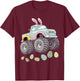 Monster Truck Easter Boys Toddler Kids Bunny Easter Egg Hunt T-Shirt - T-Shirt | Maroon