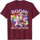 Cute Unicorn 5th Birthday Girl Party 5 Years Old Dabbing T-Shirt - T-Shirt | Maroon