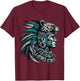 Aztec Warrior Jaguar T-Shirt - T-Shirt | Maroon