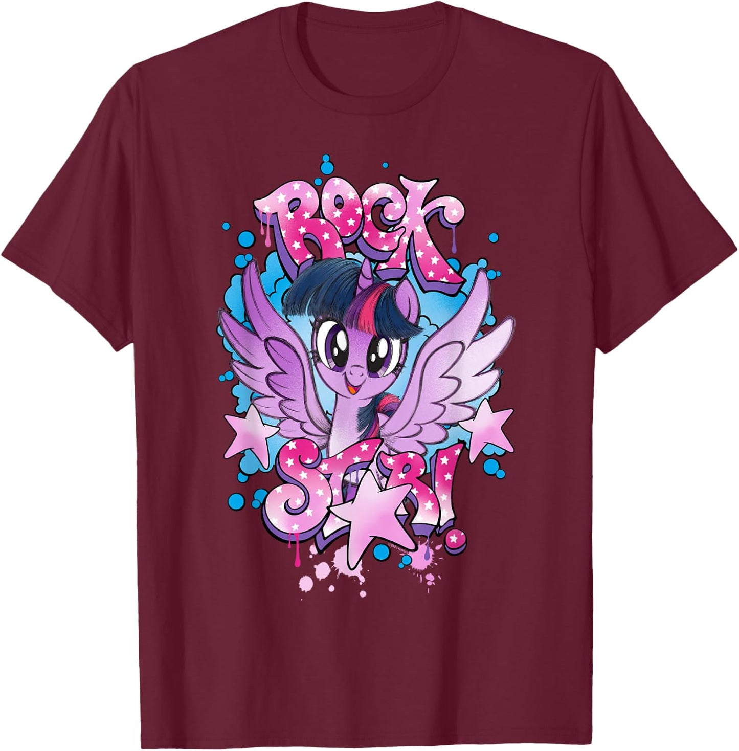 My Little Pony Twilight Sparkle Rock Star T-Shirt - T-Shirt | Maroon