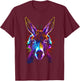 Esel Kopfhörer Tiermotiv Musik Kunst Esel T-Shirt - T-Shirt | Maroon