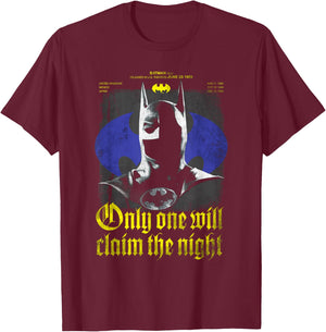 Batman 1989 Claim The Knight 85th Anniversary T-Shirt - T-Shirt | Maroon