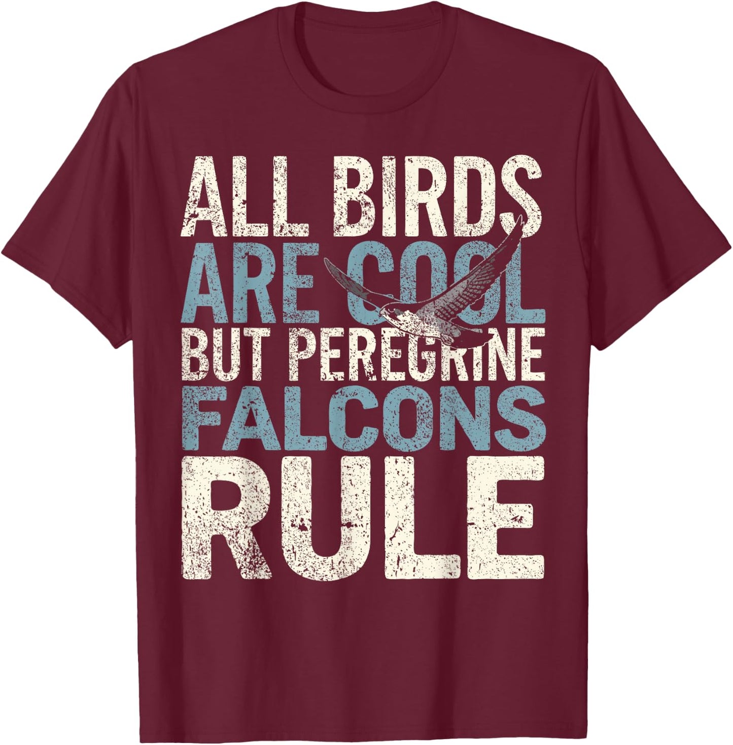 Falconer Peregrine Falcons Rule Falconry T-Shirt - T-Shirt | Maroon