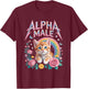 Alpha a Male Ingwer Kätzchen Regenbogen Blumen Kitty Katzenliebhaber T-Shirt - T-Shirt | Maroon