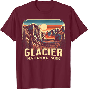 Glacier National Park T-Shirt - T-Shirt | Maroon