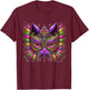 Mardi Gras Cat Mask New Orleans Women Kids Mardi Gras 2025 T-Shirt - T-Shirt | Maroon