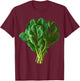Spinach Spinach Pattern Illustration, Black, S T-Shirt - T-Shirt | Maroon