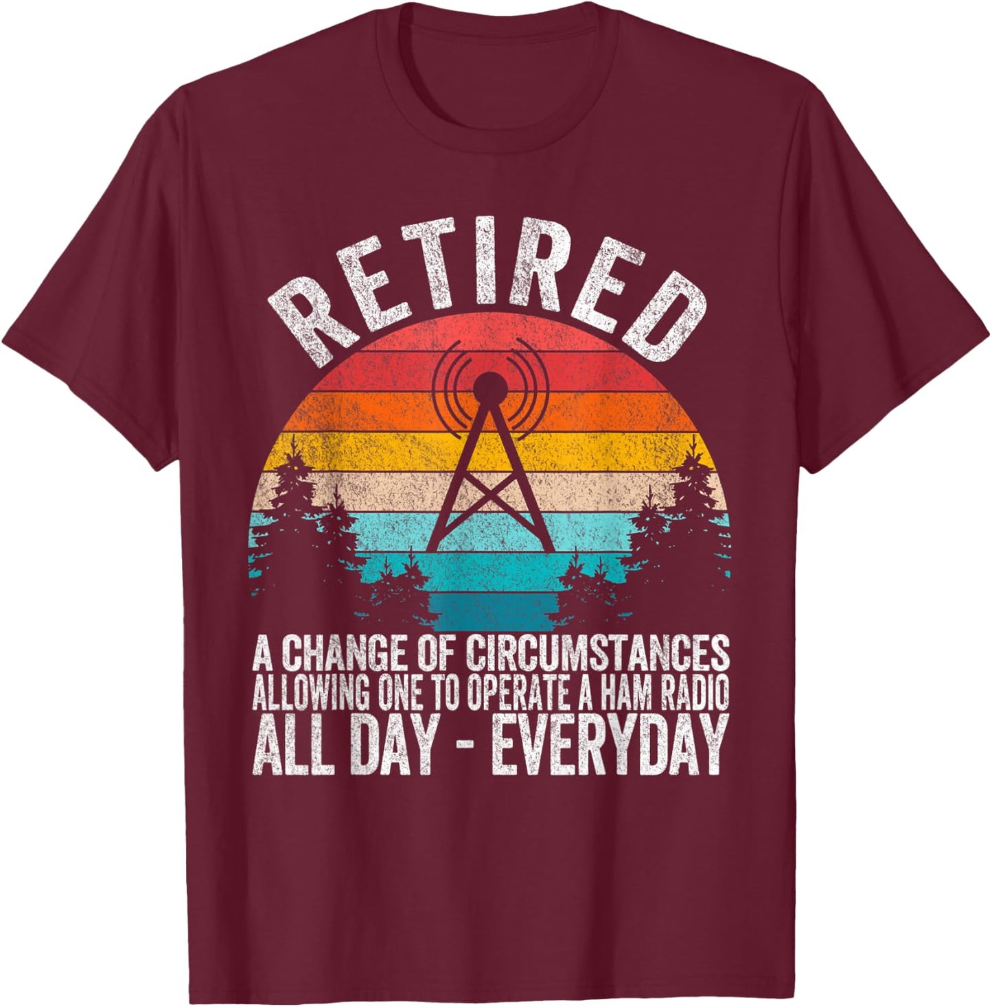 Funny Retired Definition Ham Radio Operator Amateur Radio T-Shirt - T-Shirt | Maroon